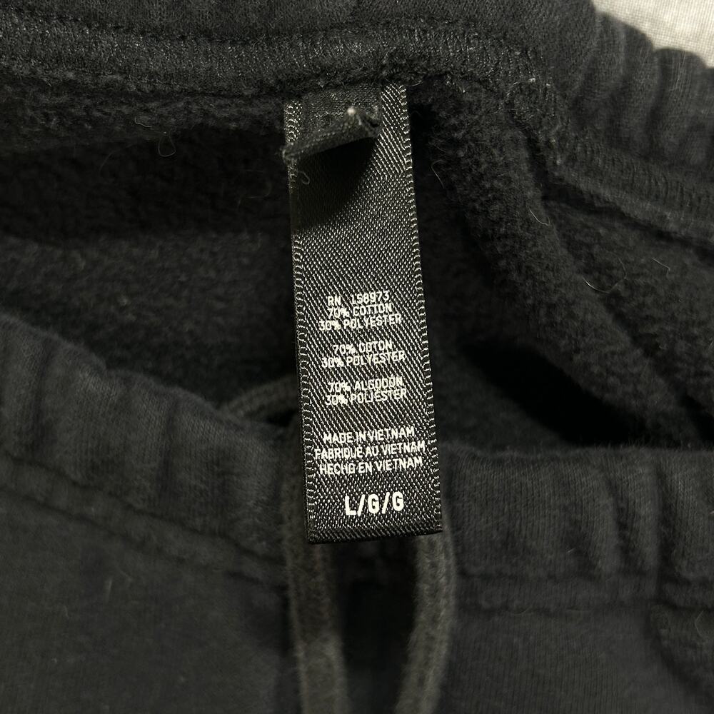 Skims Cotton fleece Classic jogger sweatpants Black Onyx athleisure womens Large - Picture 4 of 6